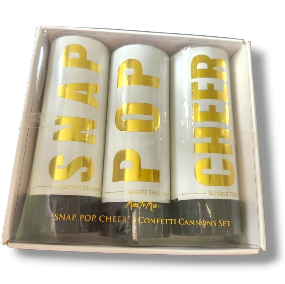 Confetti Cannon Set – SNAP, POP, & CHEER Party Cannons (BNIB)